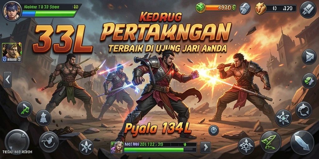 Screenshot gameplay 33L menampilkan pertarungan seru dengan karakter unik.