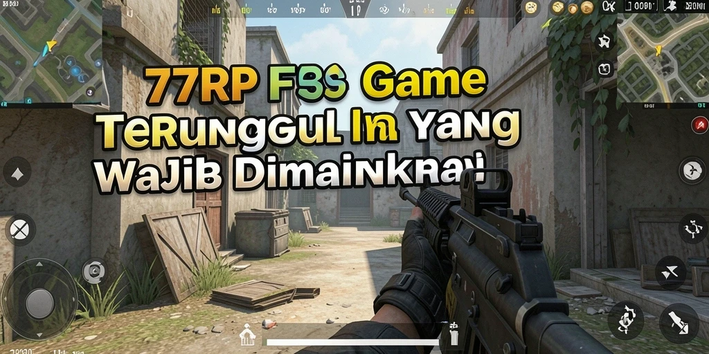 Tangkapan layar gameplay intens dari 77RP dengan aksi FPS yang mendebarkan.