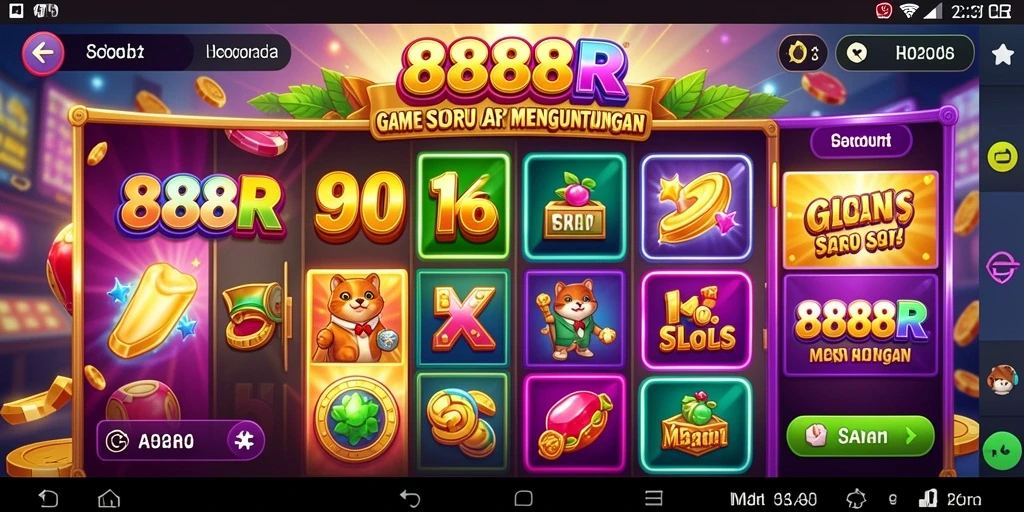 Tampilan gameplay Slot 888R yang menarik dan menegangkan.