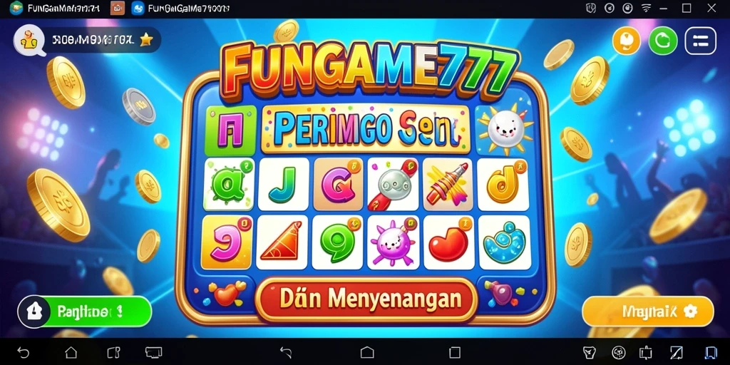 Tampilan gameplay FUNGAME777 yang penuh warna dan menegangkan.