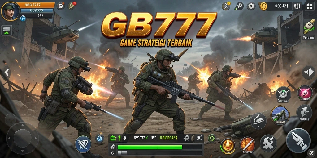 Screenshot GB777 menunjukkan aksi pertempuran yang mendebarkan dalam game SLG.
