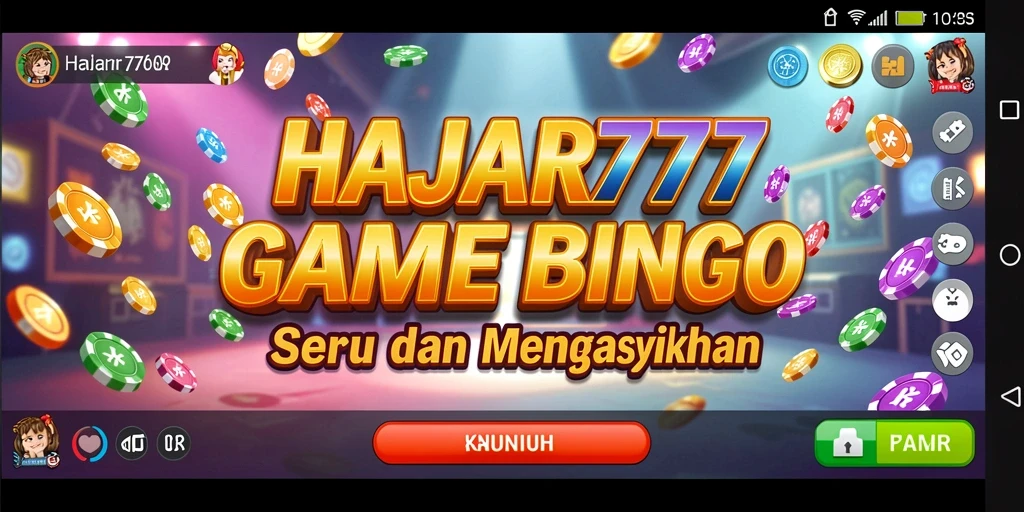 Tampilan menarik dari gameplay Bingo di HAJAR777.