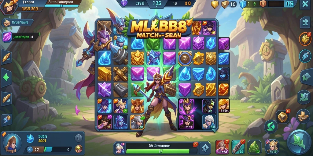 Tampilan gameplay seru dalam MLBB8 dengan tantangan Match-3.