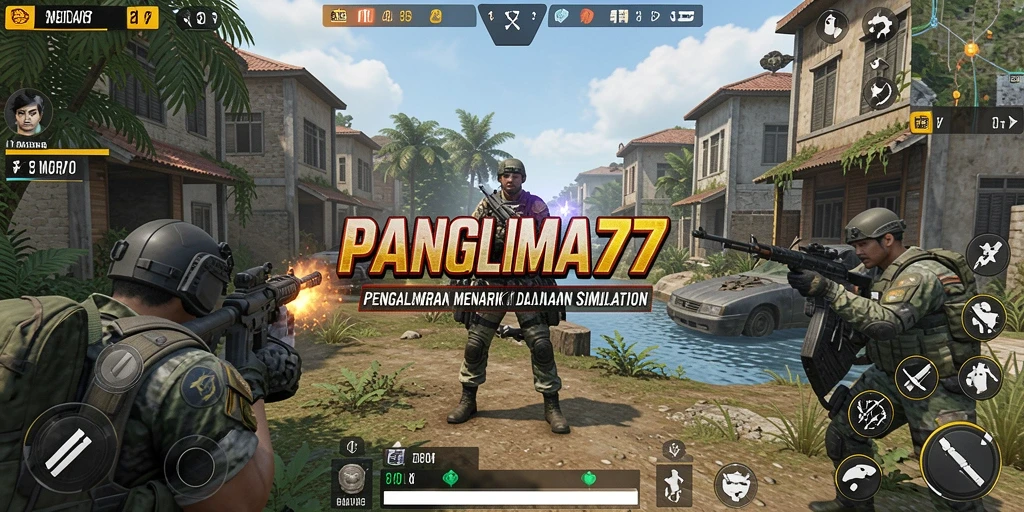 Screenshot gameplay menarik dari PANGLIMA77, menunjukkan interaksi pemain.