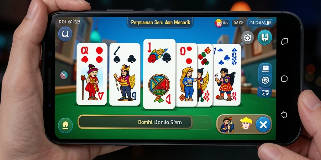 Screenshot gameplay SEHOKI dengan tampilan papan Domino yang menarik.