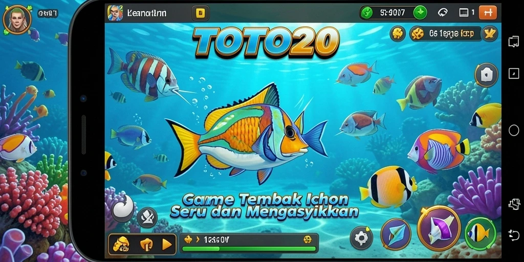 Tampilan layar gameplay seru Tembak Ikan di TOTO20.